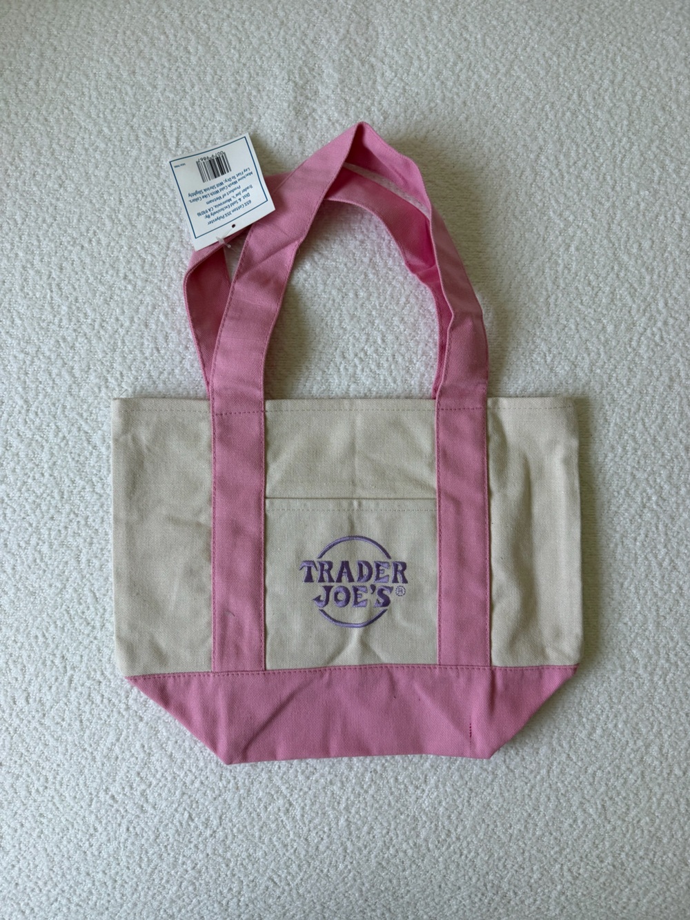 Trader Joe’s Mini Tote Pastel Pink